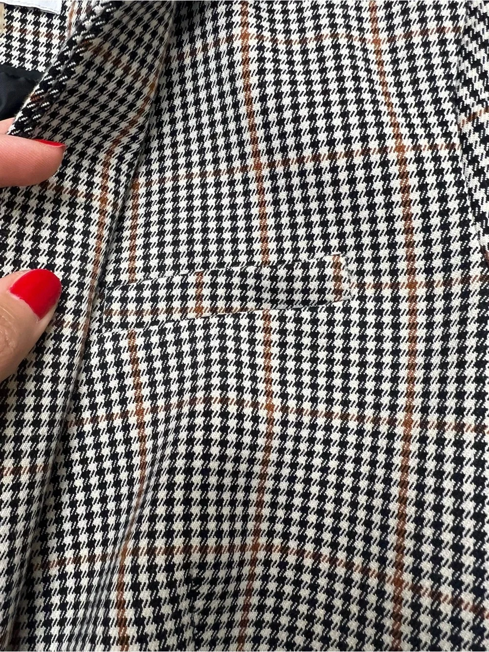 Calvin Klein Black & White Houndstooth Longline Blazer🖤